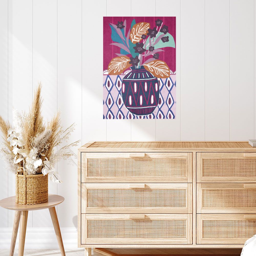 Affiche Vase floral vibrant