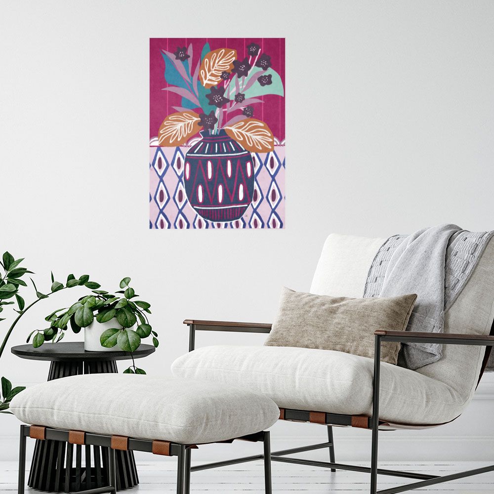 Affiche Vase floral vibrant
