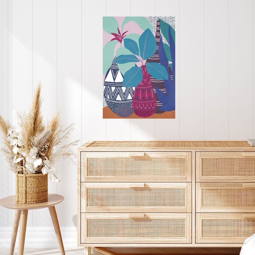 Affiche Vases exotiques vibrants