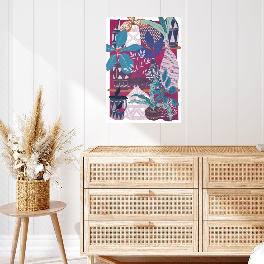 Affiche Vases exotiques colorés