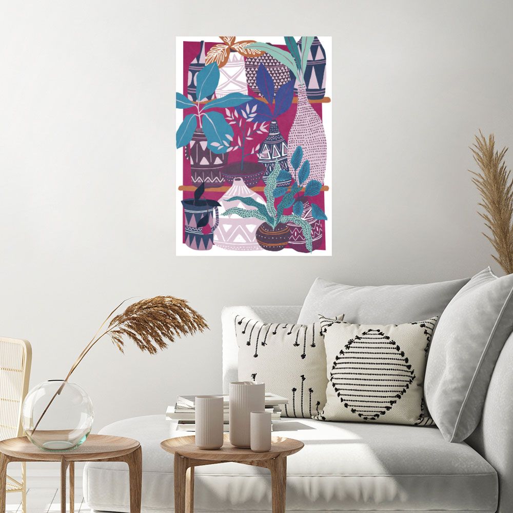 Affiche Vases exotiques colorés