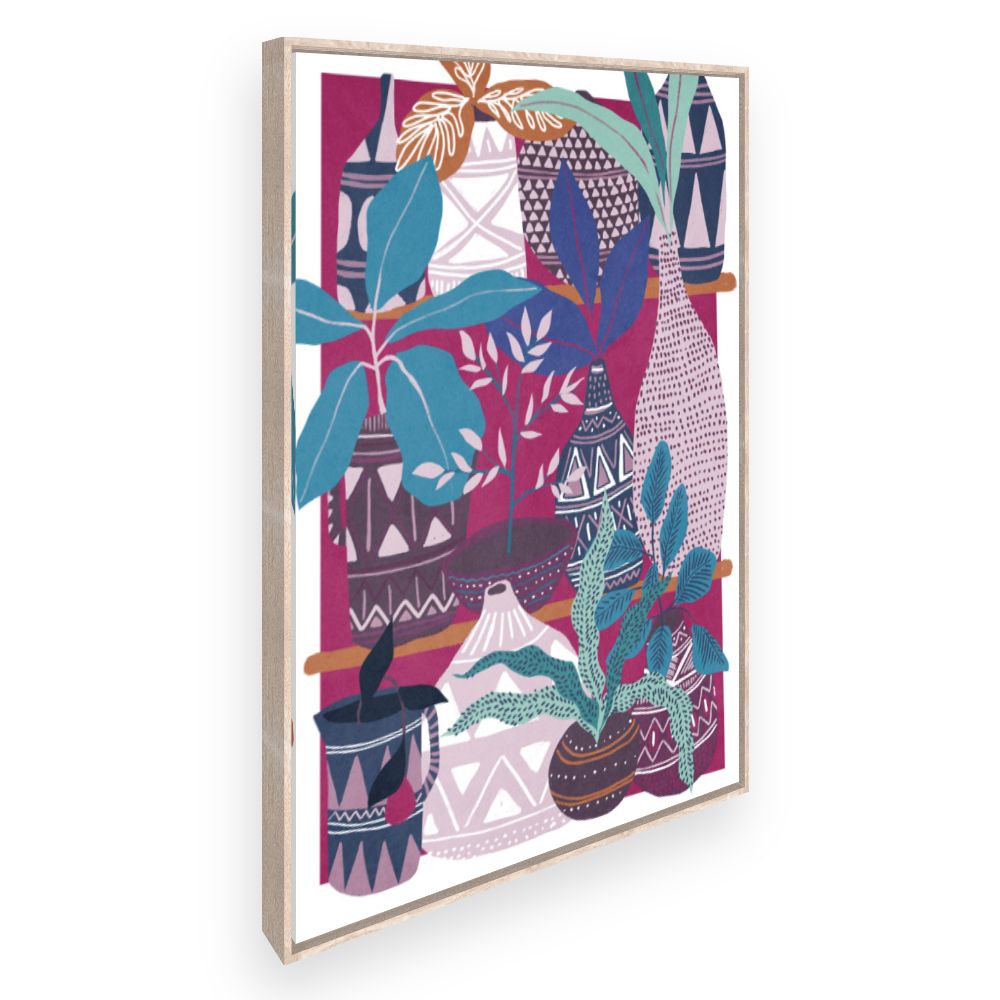 Toile Vases et feuillages