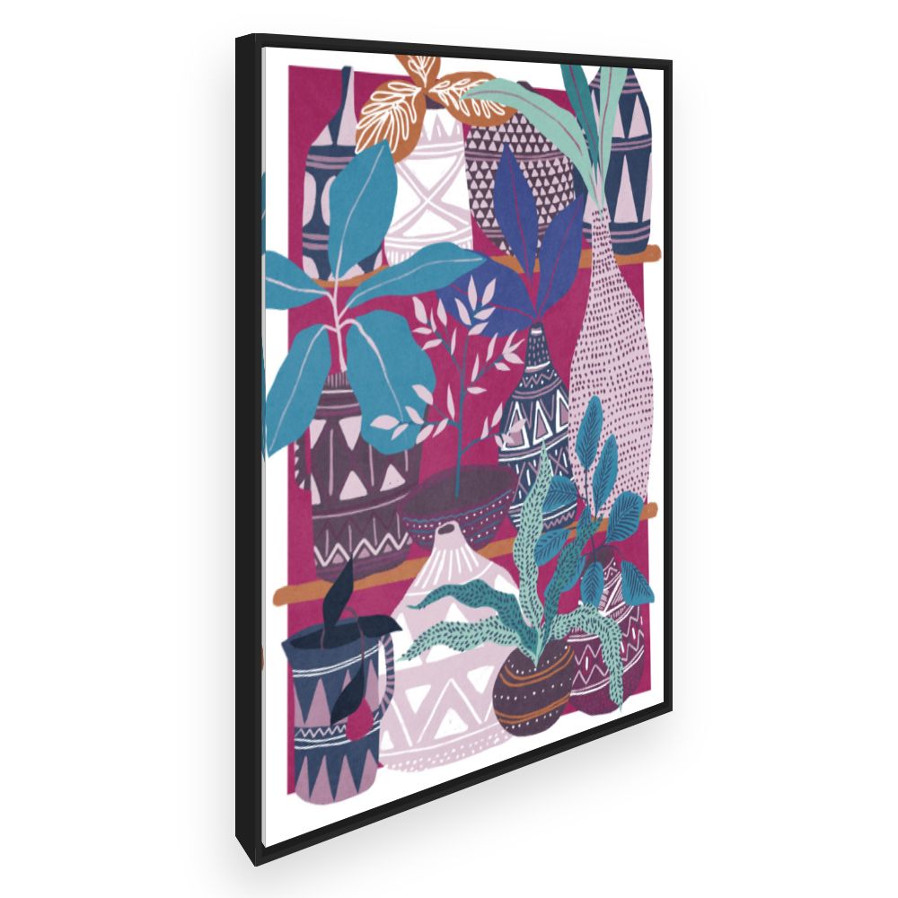 Toile Vases et feuillages