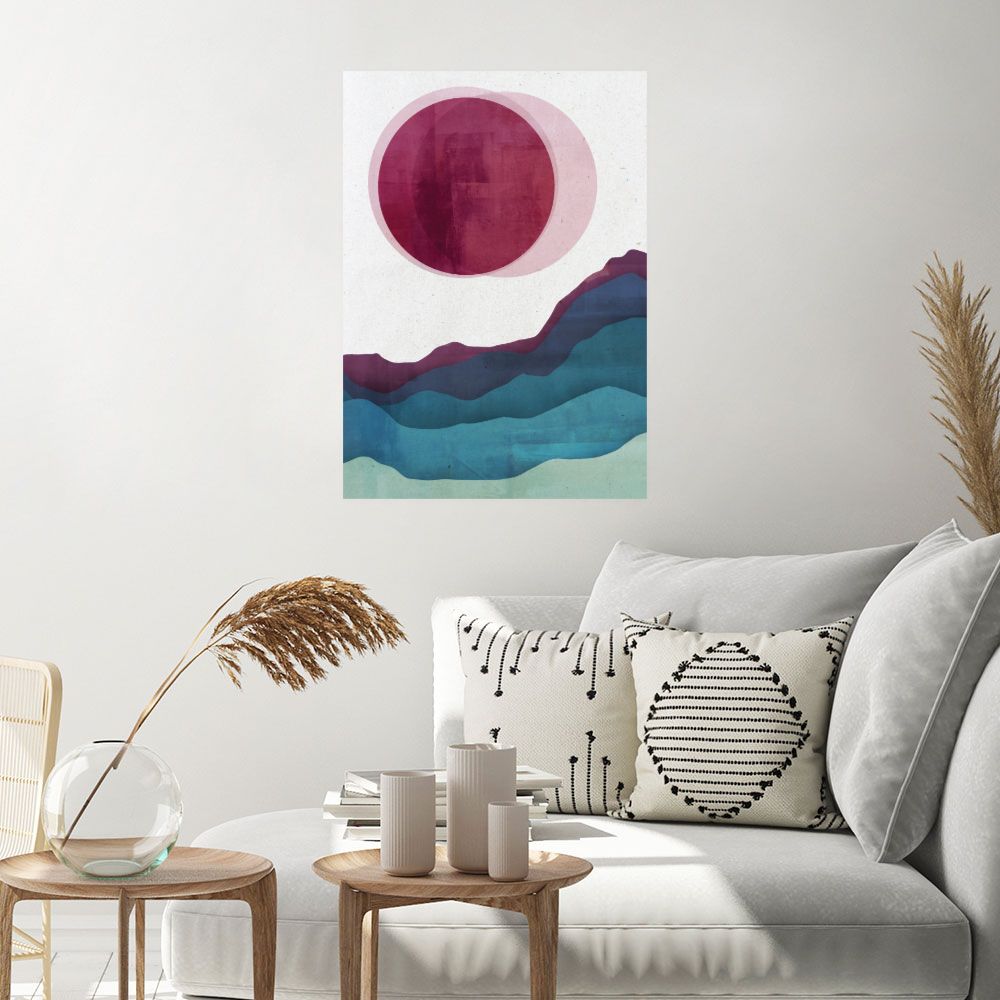 Affiche Soleil et vagues