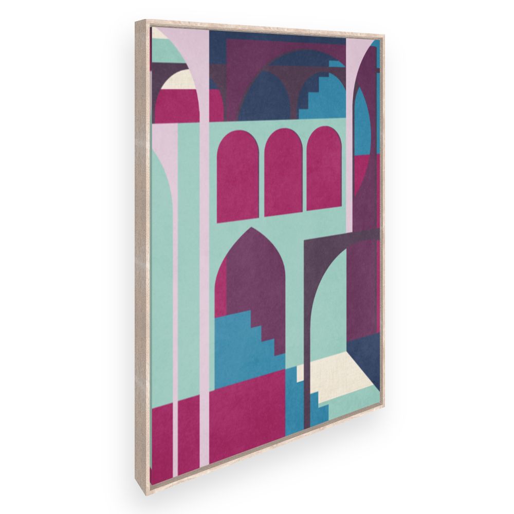 Toile Arches géométriques colorées