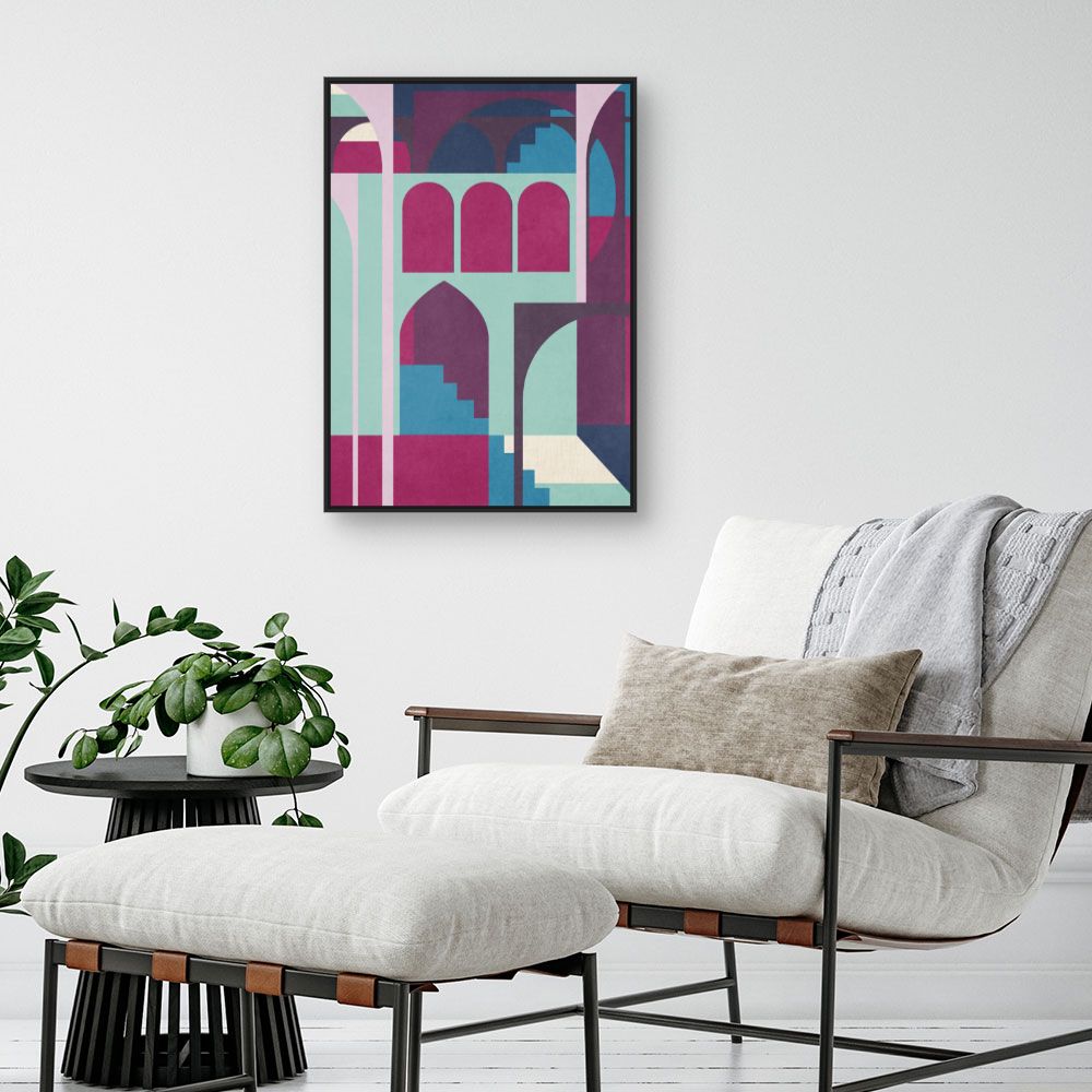 Tableau Arches géométriques colorées