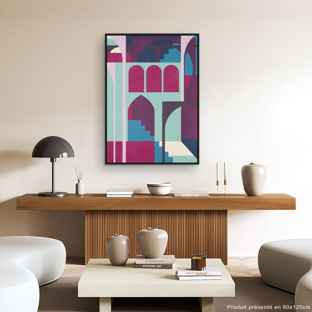Tableau Arches géométriques colorées