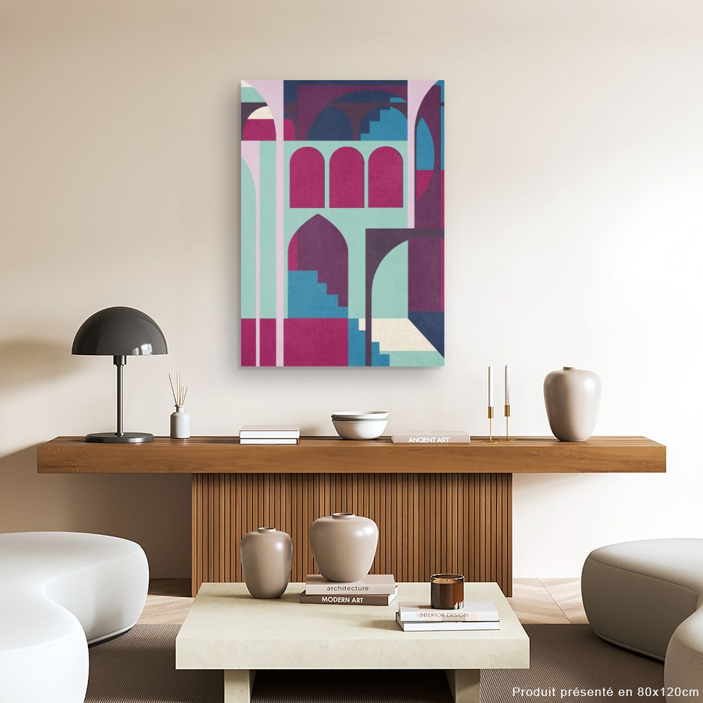 Tableau Arches géométriques colorées