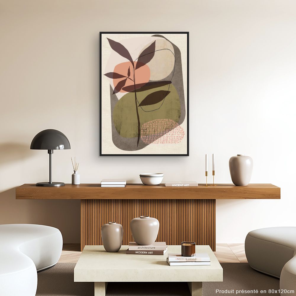 Tableau Abstrait botanique moderne