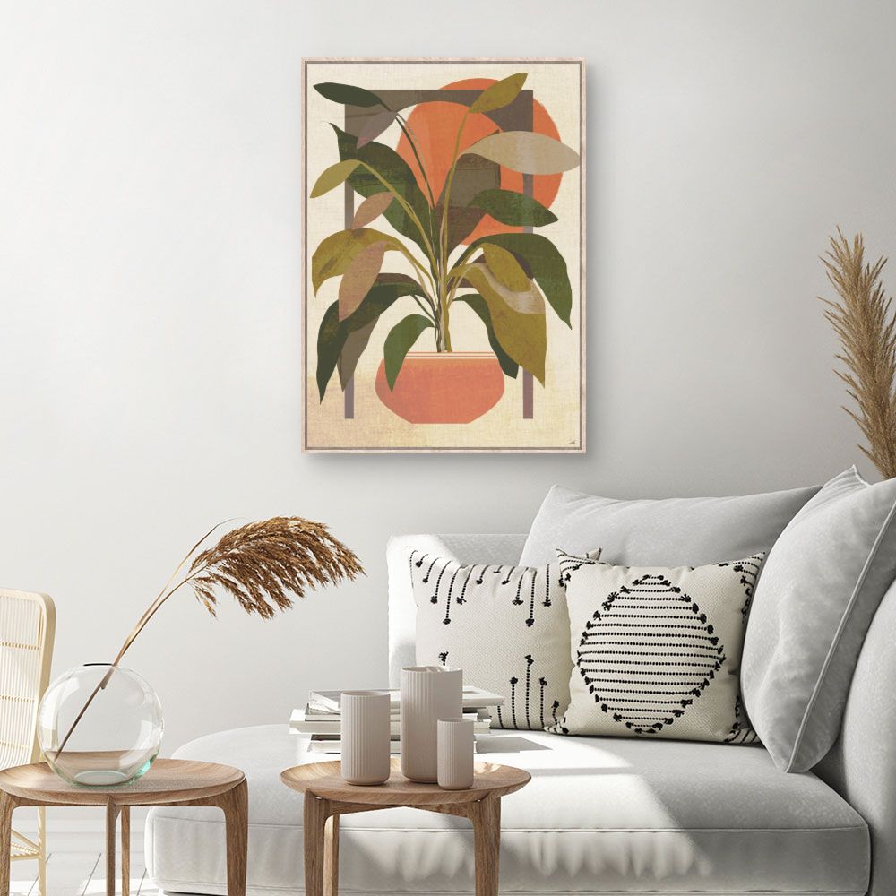Tableau Plante géométrique stylisée