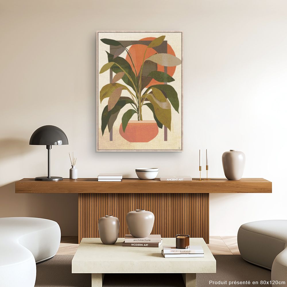 Tableau Plante géométrique stylisée