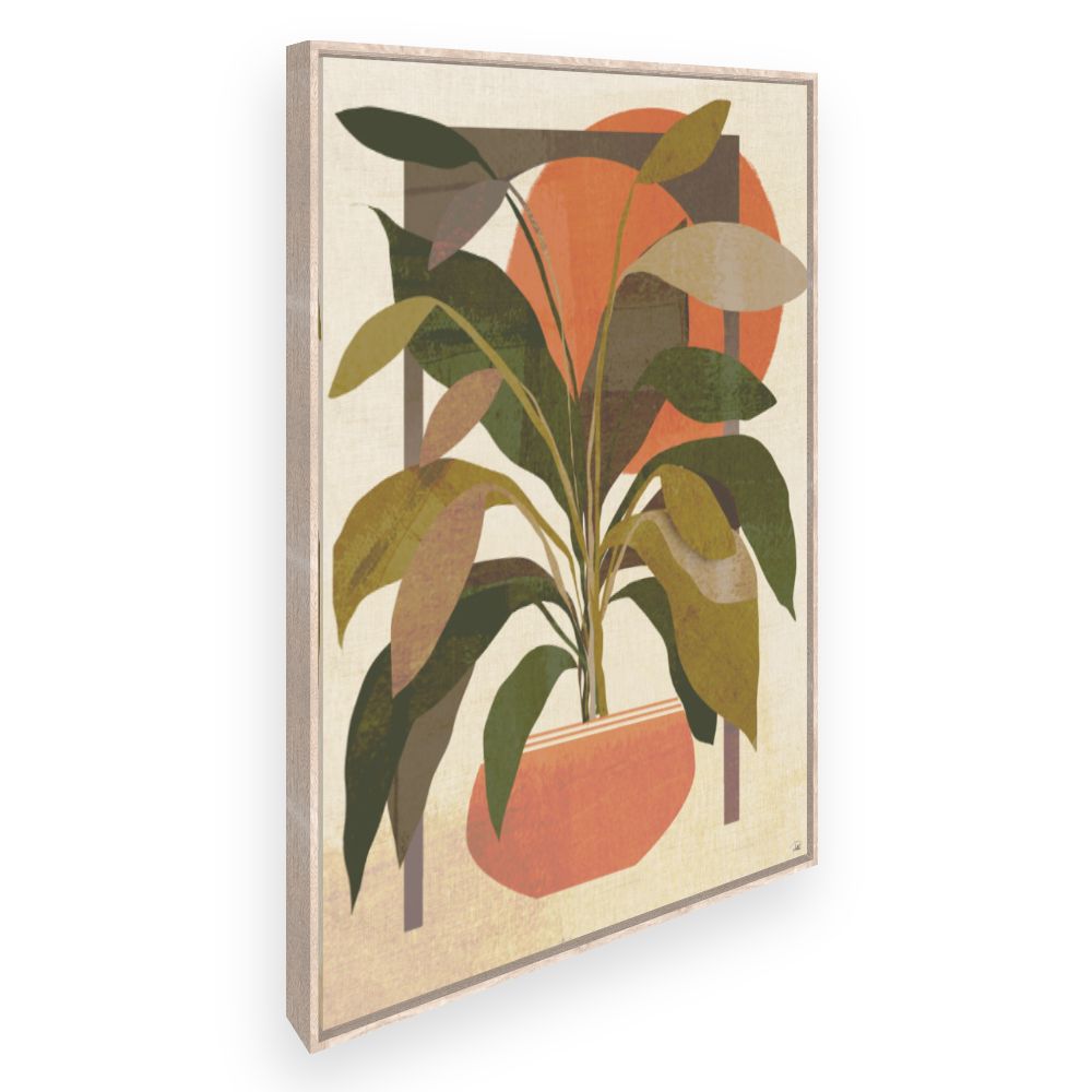 Toile Plante géométrique stylisée