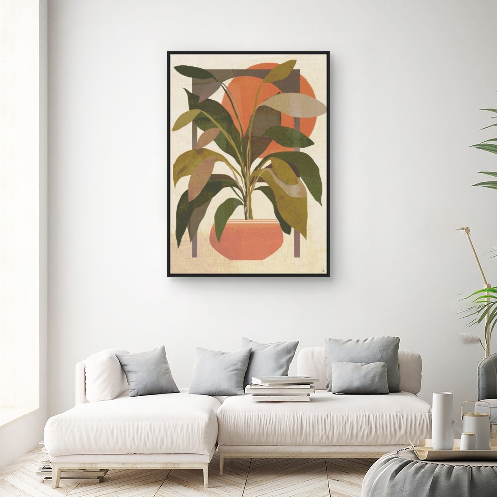 Tableau Plante géométrique stylisée