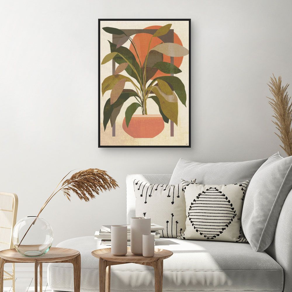 Tableau Plante géométrique stylisée