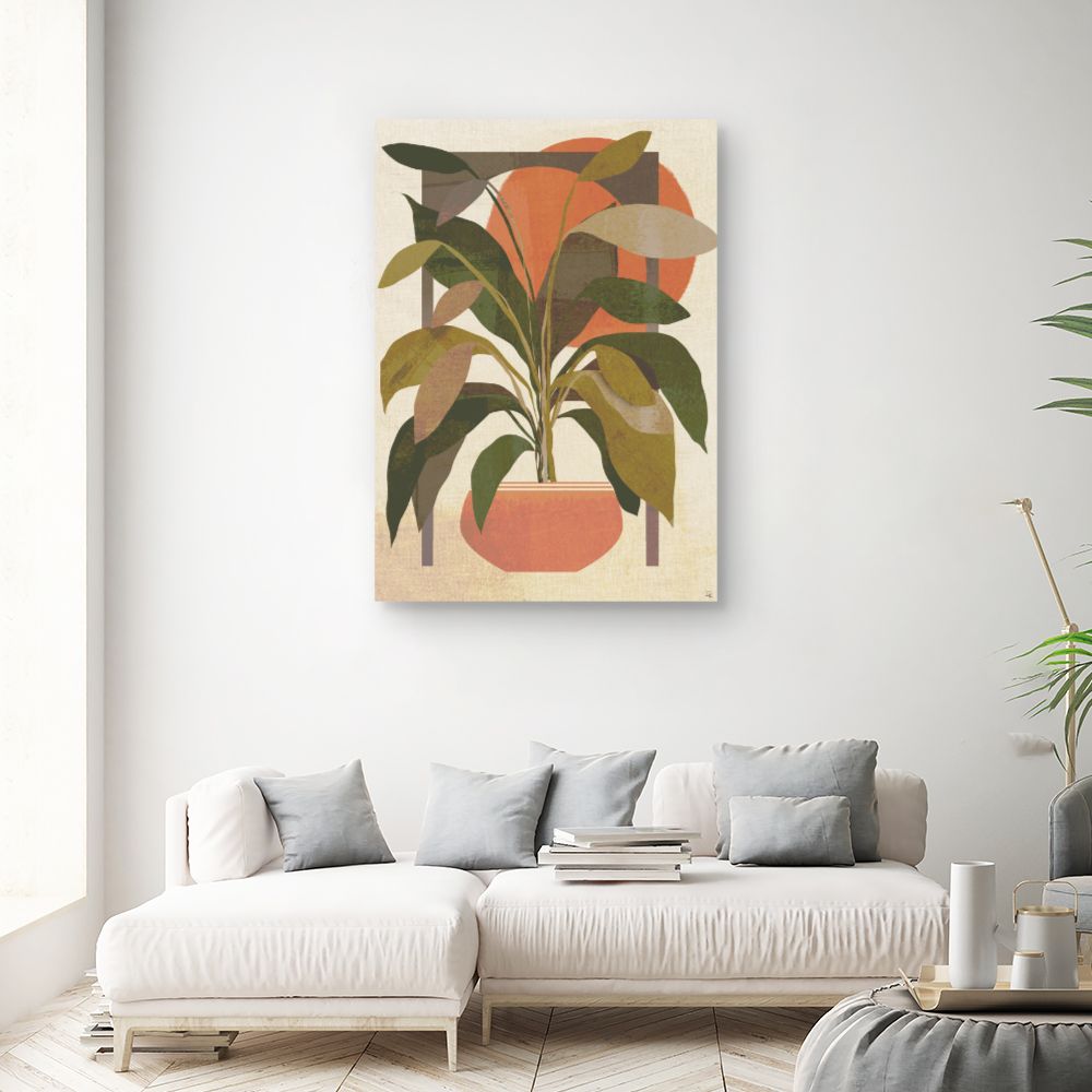 Tableau Plante géométrique stylisée