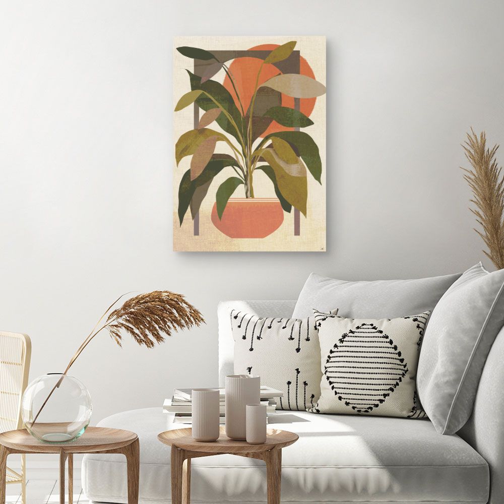 Tableau Plante géométrique stylisée