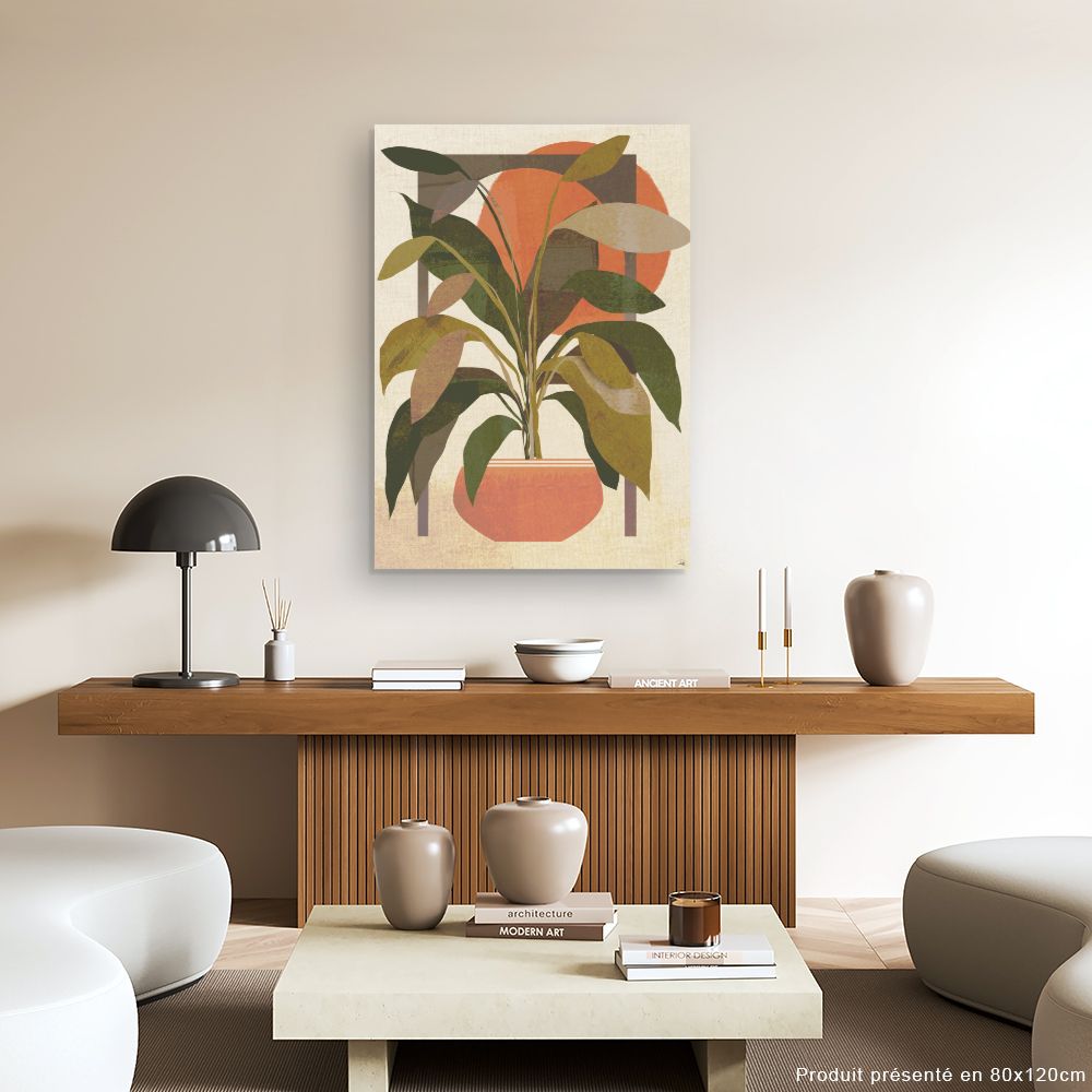 Tableau Plante géométrique stylisée