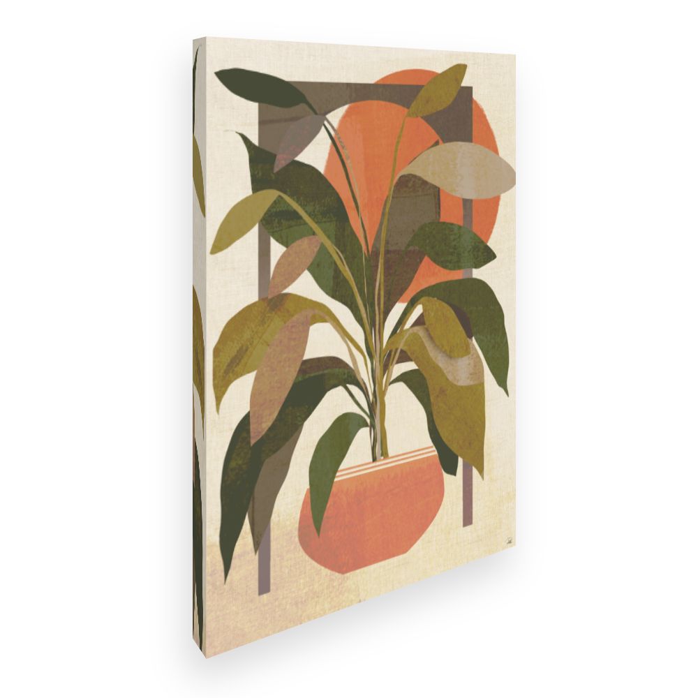 Toile Plante géométrique stylisée