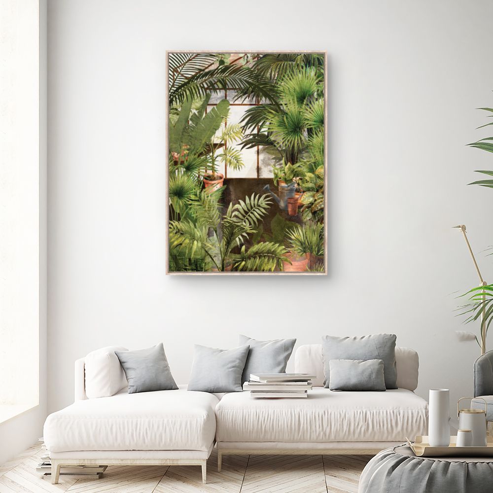 Tableau Jardin tropical luxuriant