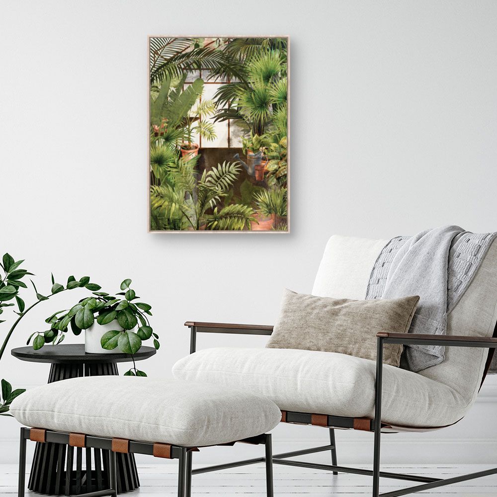Tableau Jardin tropical luxuriant