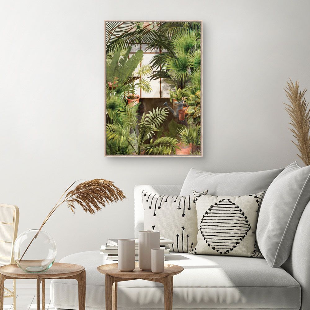 Tableau Jardin tropical luxuriant