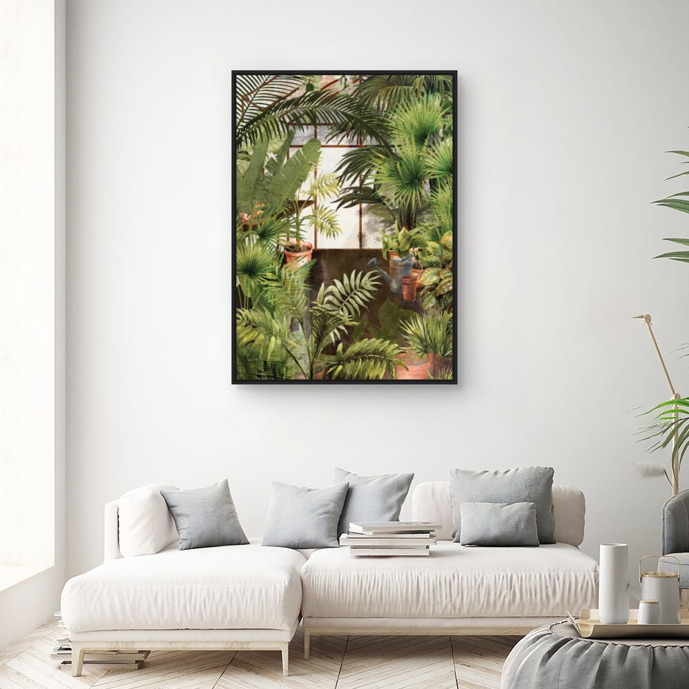 Tableau Jardin tropical luxuriant