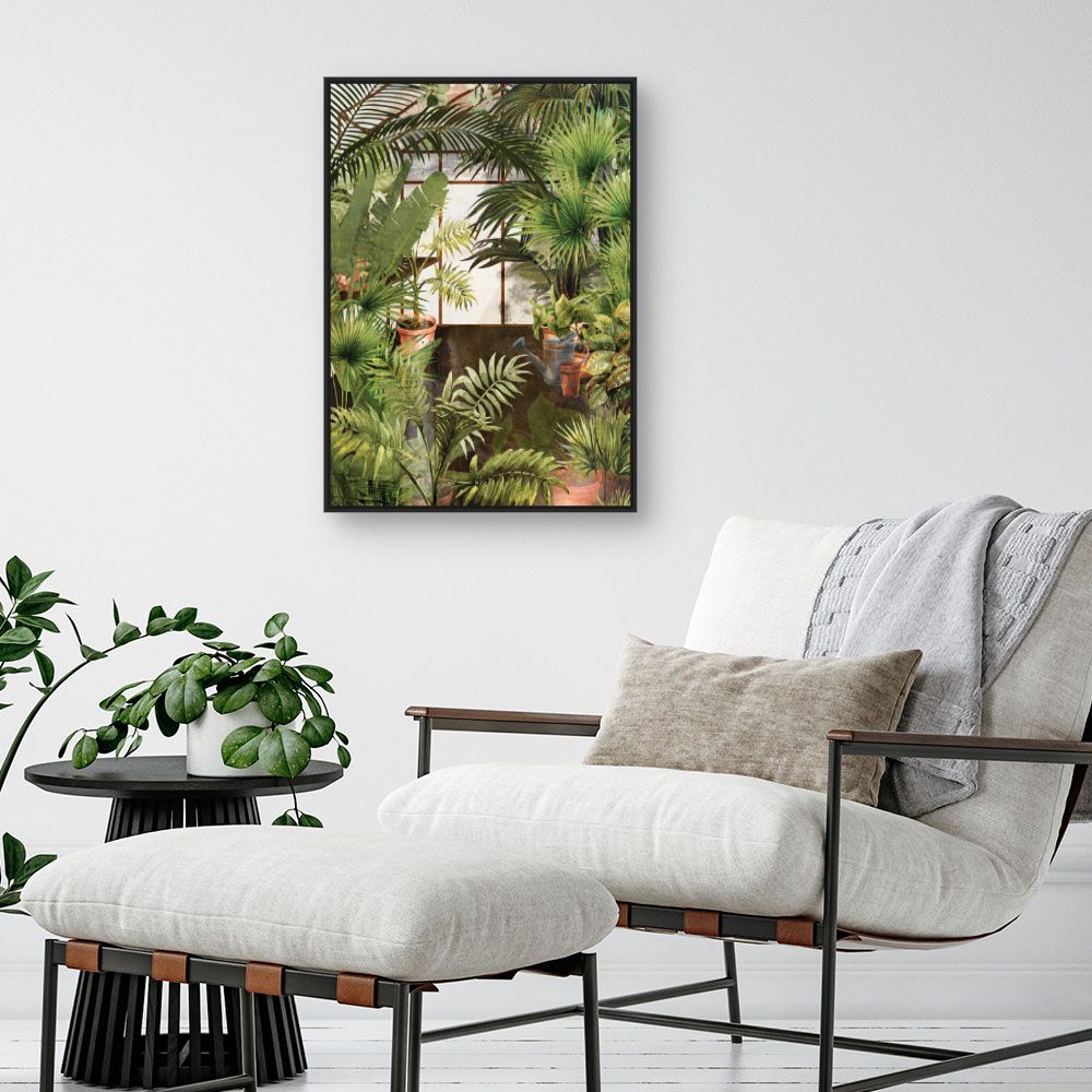 Tableau Jardin tropical luxuriant