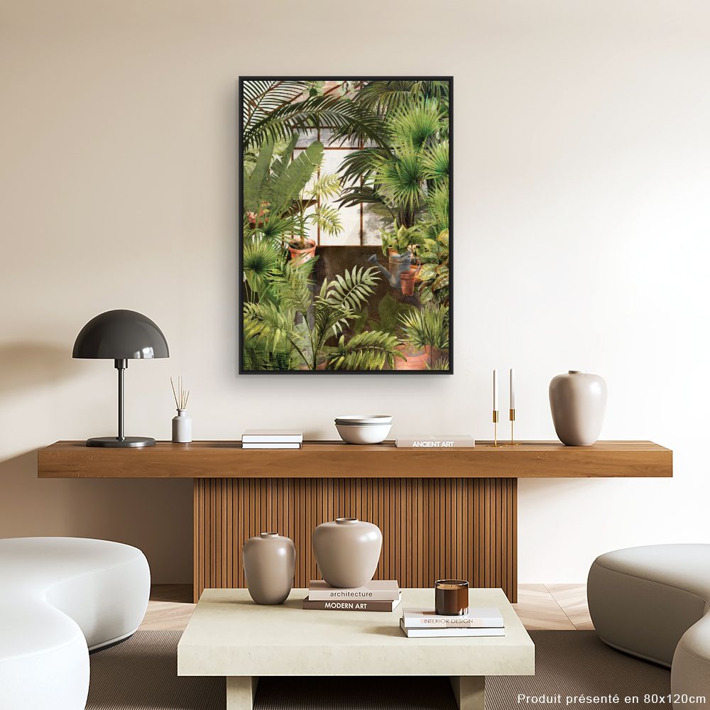 Tableau Jardin tropical luxuriant