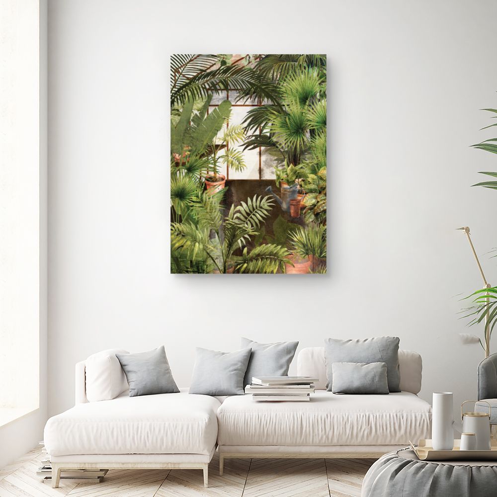 Tableau Jardin tropical luxuriant