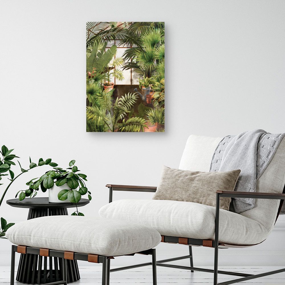 Tableau Jardin tropical luxuriant