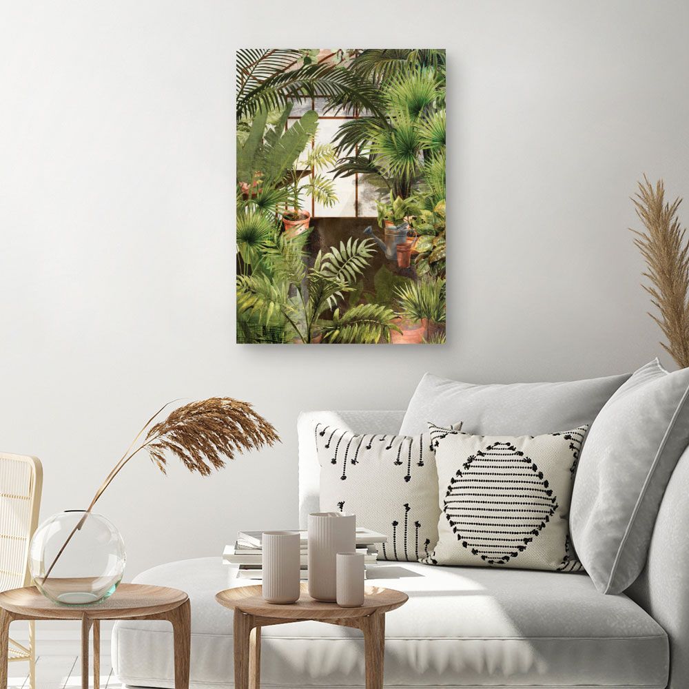 Tableau Jardin tropical luxuriant