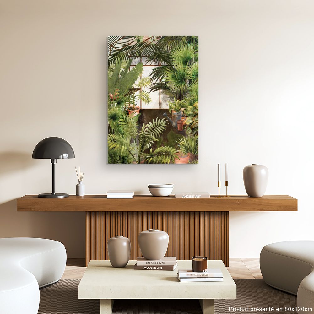 Tableau Jardin tropical luxuriant