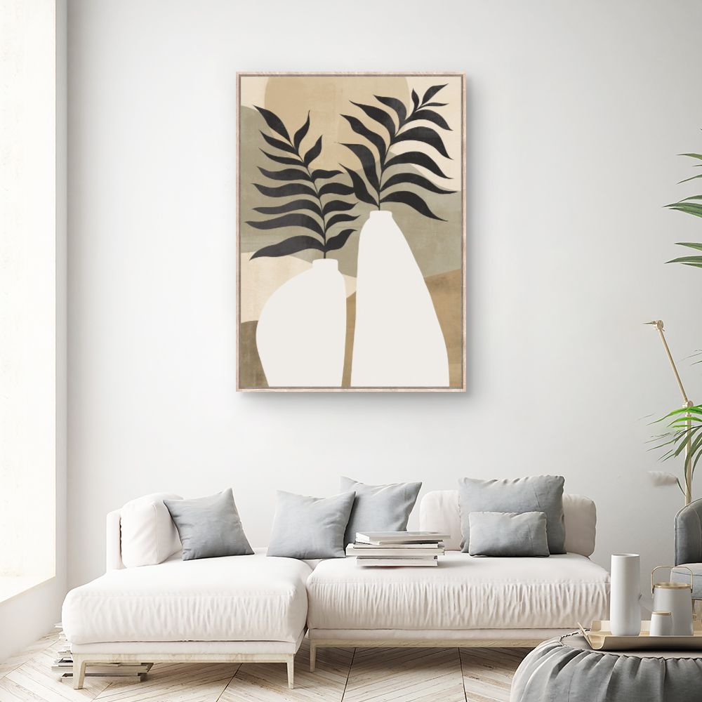 Tableau Douces feuilles stylisées