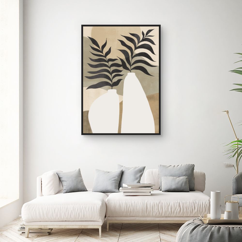 Tableau Douces feuilles stylisées