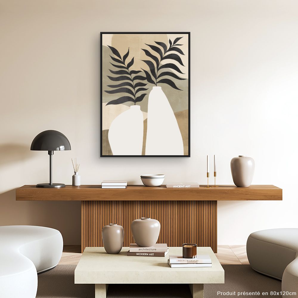 Tableau Douces feuilles stylisées
