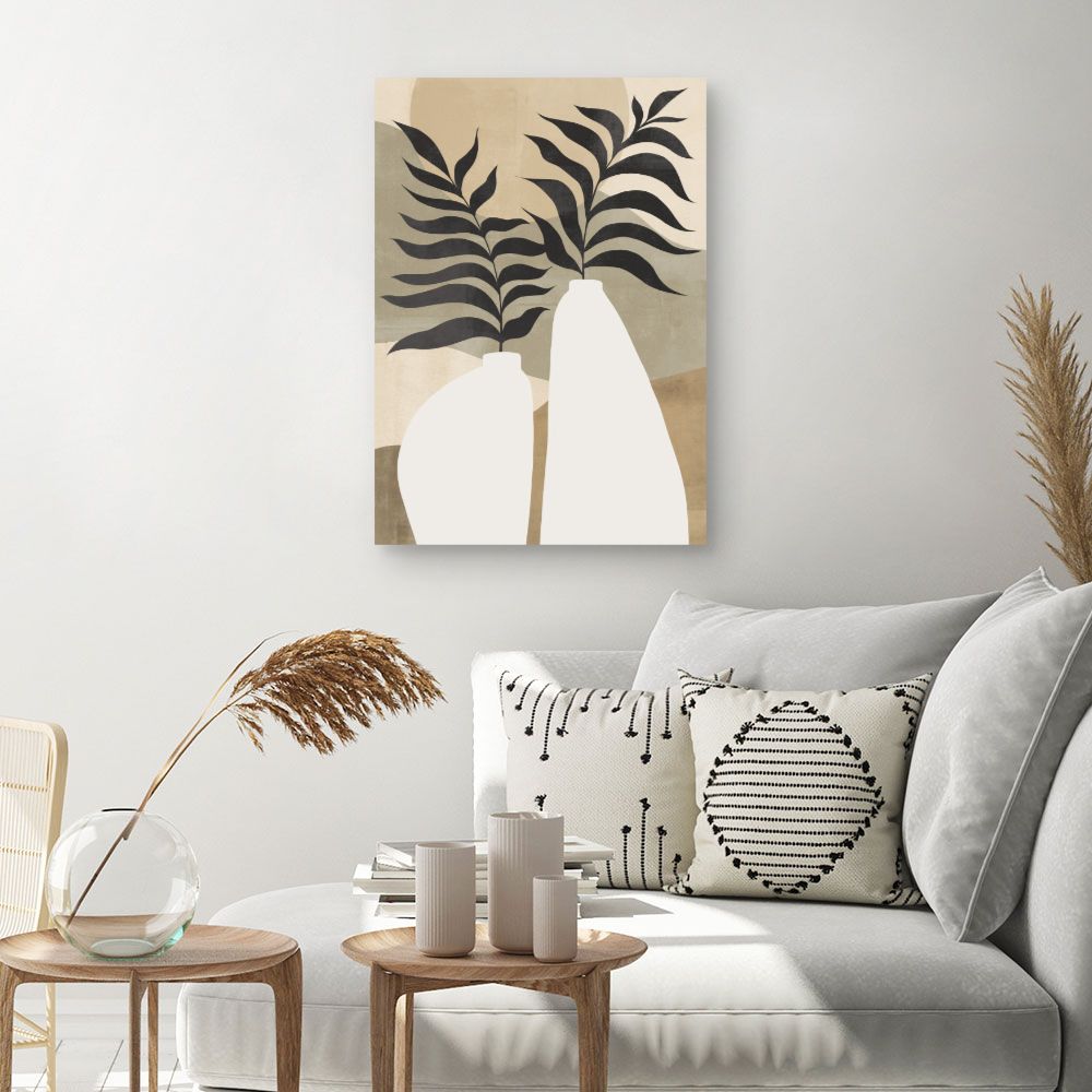 Tableau Douces feuilles stylisées