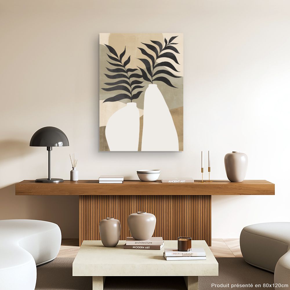 Tableau Douces feuilles stylisées