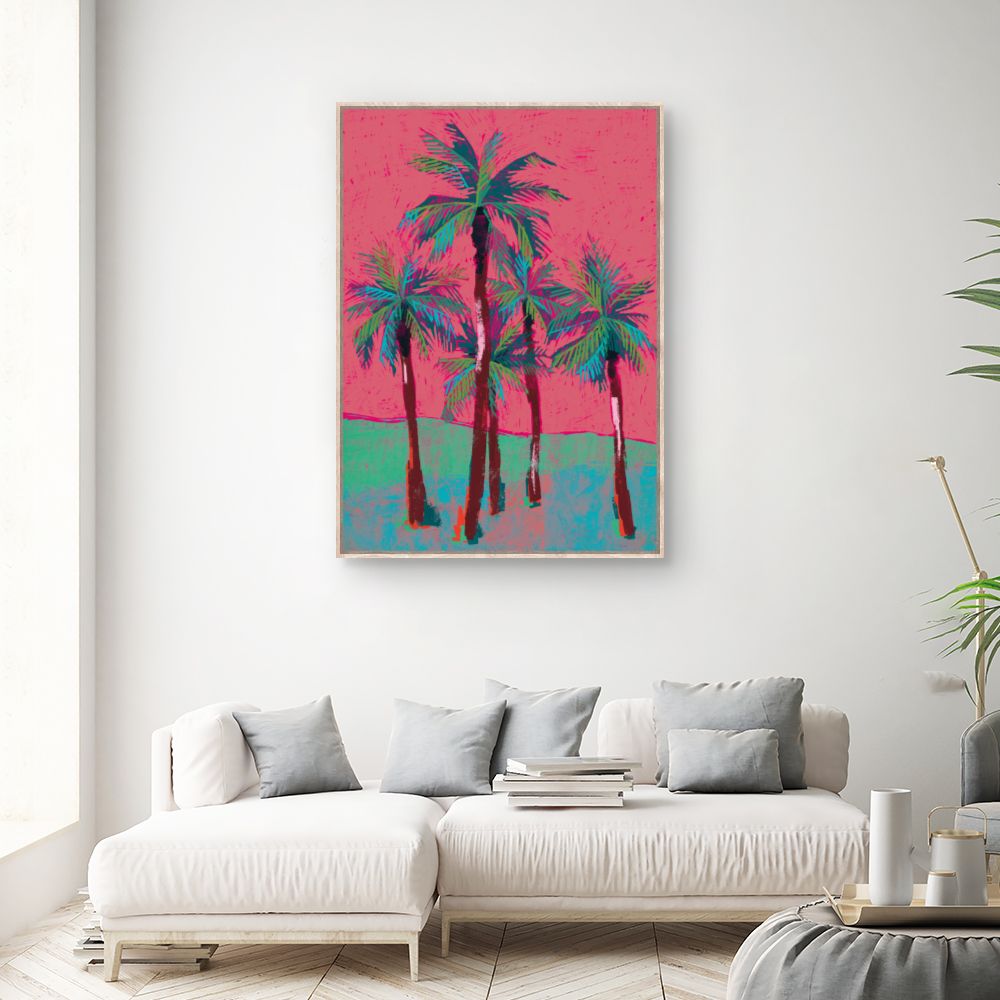 Tableau Palmiers vibrants