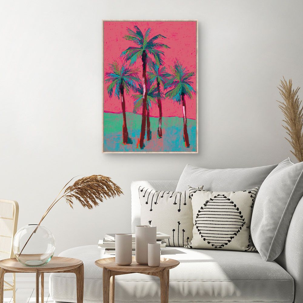 Tableau Palmiers vibrants