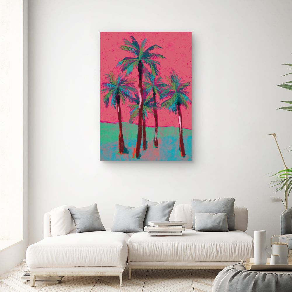 Tableau Palmiers vibrants