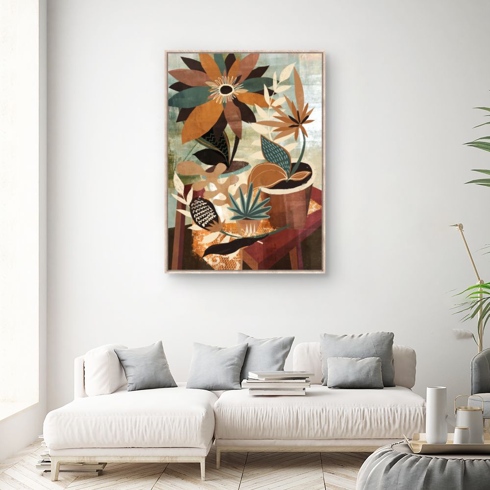 Tableau Fleurs abstraites