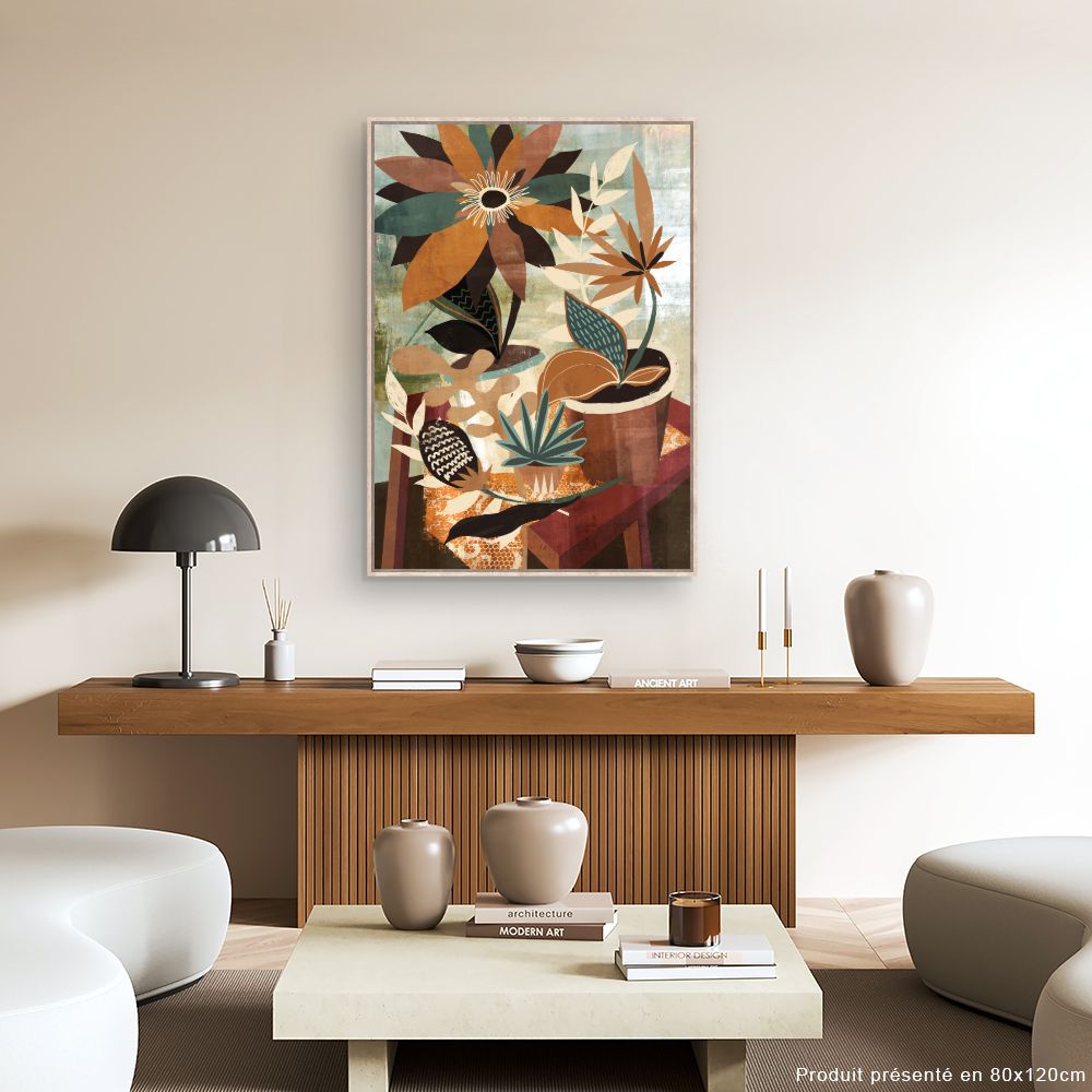 Tableau Fleurs abstraites