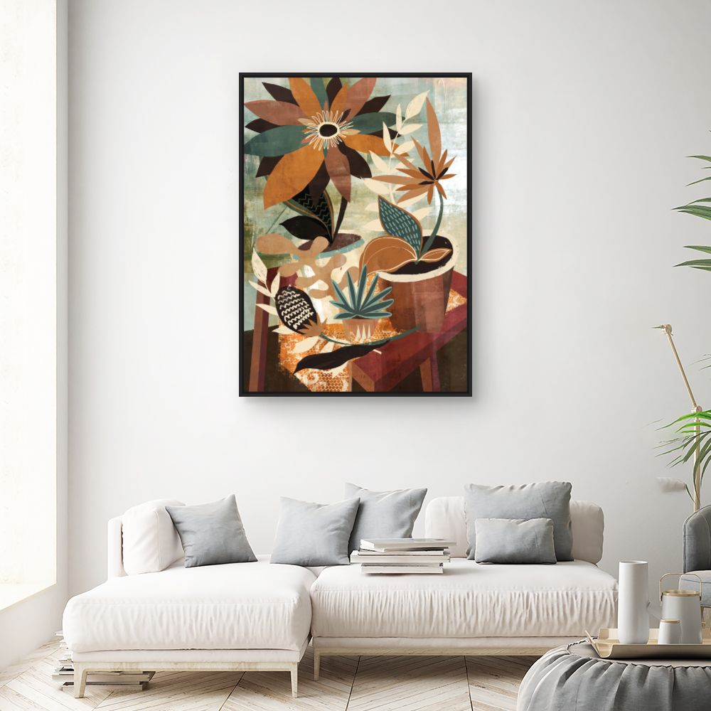 Tableau Fleurs abstraites