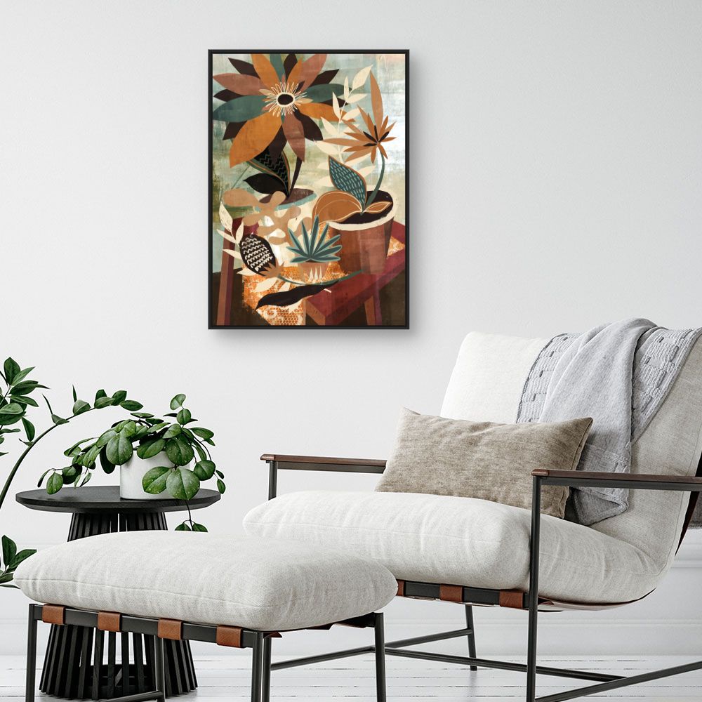 Tableau Fleurs abstraites