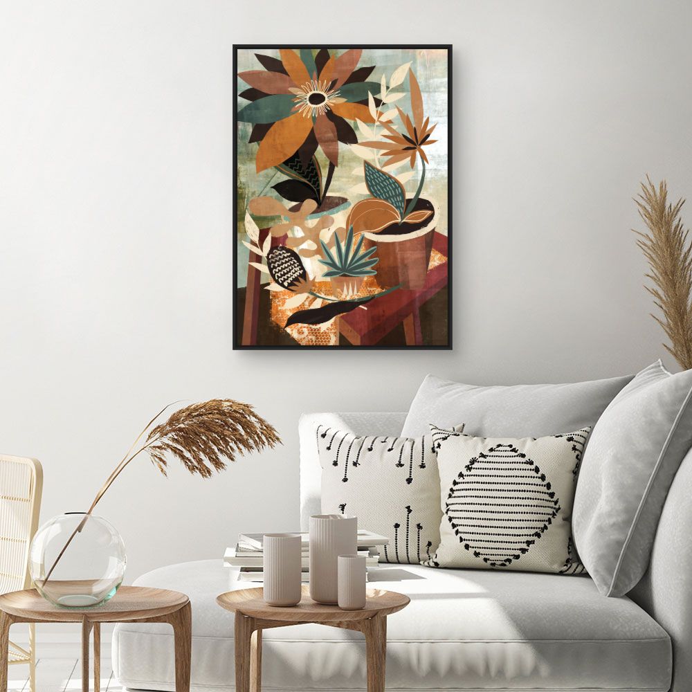 Tableau Fleurs abstraites