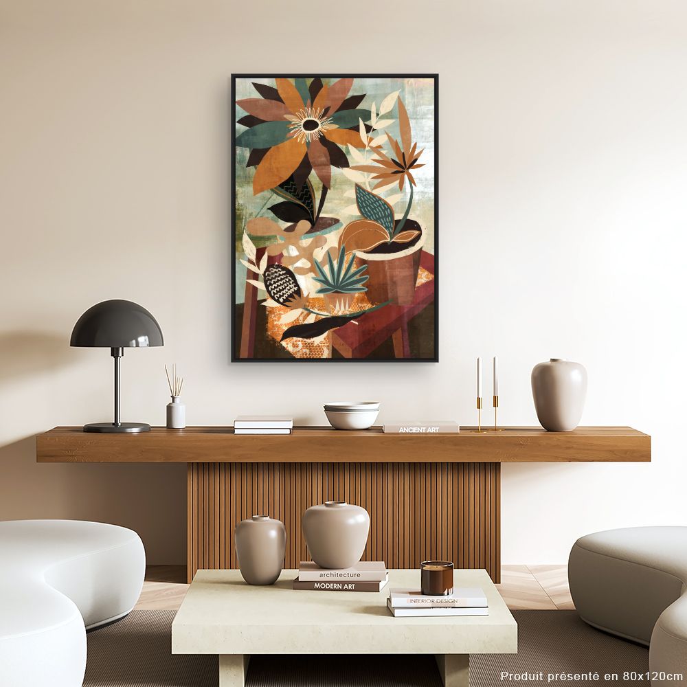 Tableau Fleurs abstraites