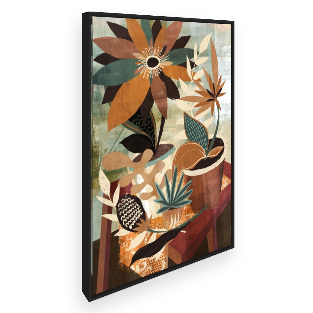 Toile Fleurs abstraites