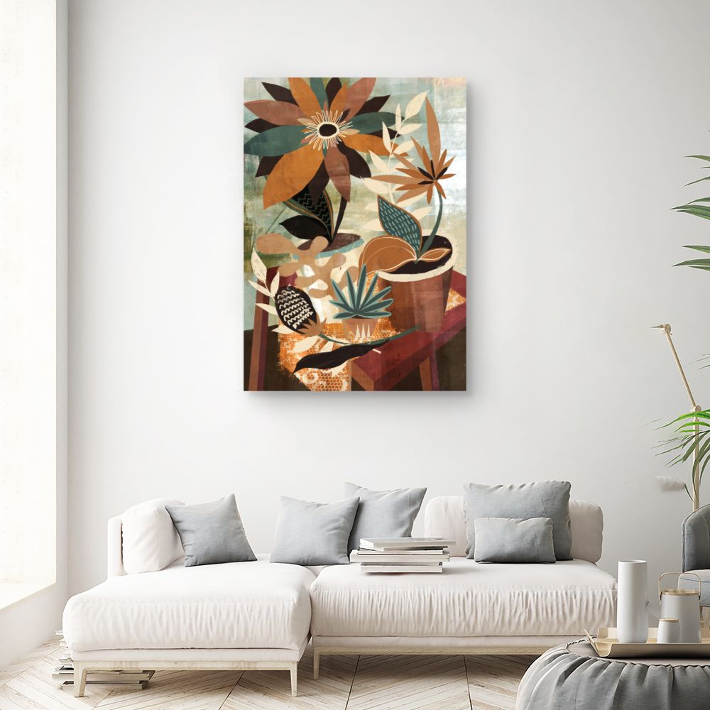 Tableau Fleurs abstraites