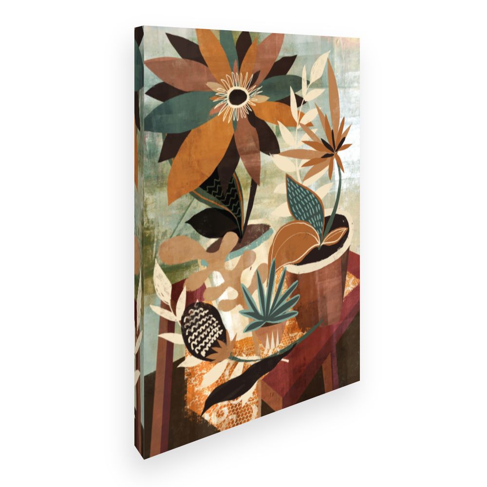 Toile Fleurs abstraites
