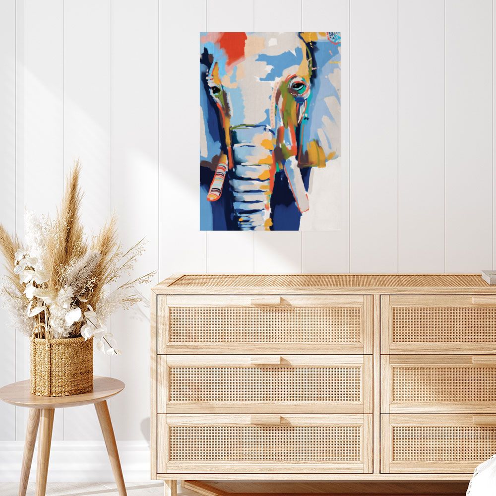 Affiche Eléphant coloré